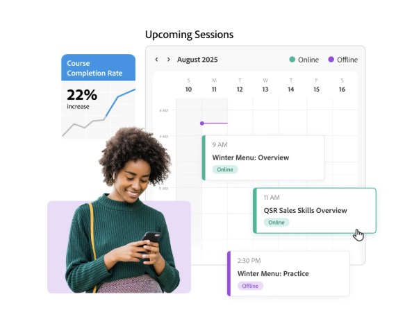 Adobe Learning Manager — funkcje - kursy mieszane