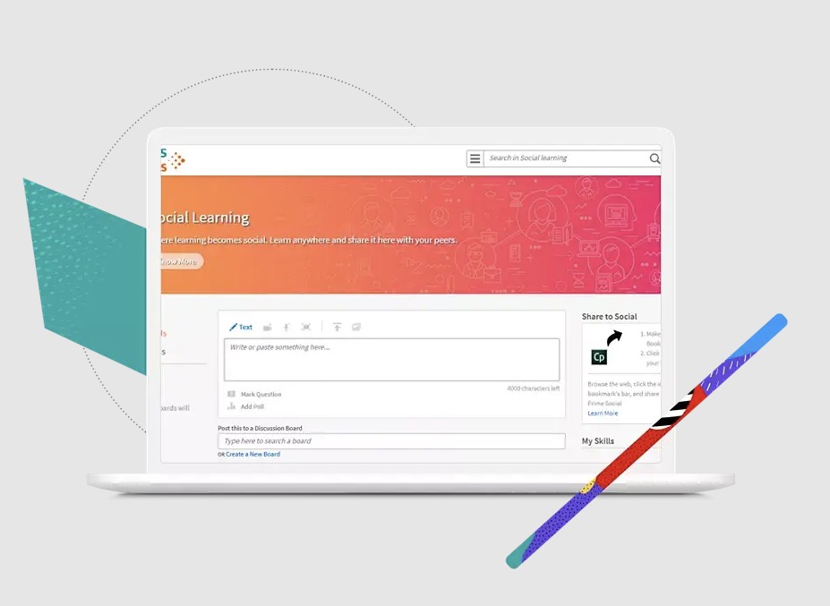 Adobe Learning Manager — funkcje - social learning