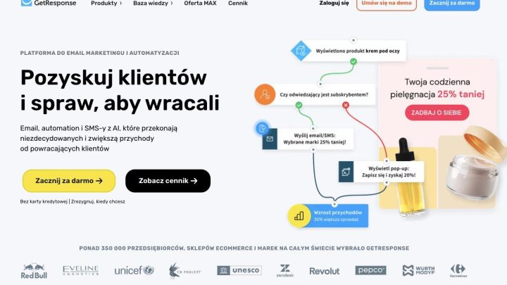 GetResponse — platforma LMS do kursów online i email marketingu