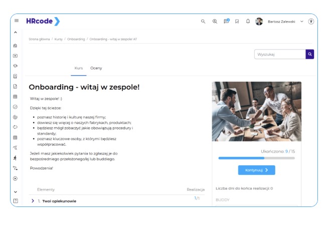 HRcode — funkcje - onboarding