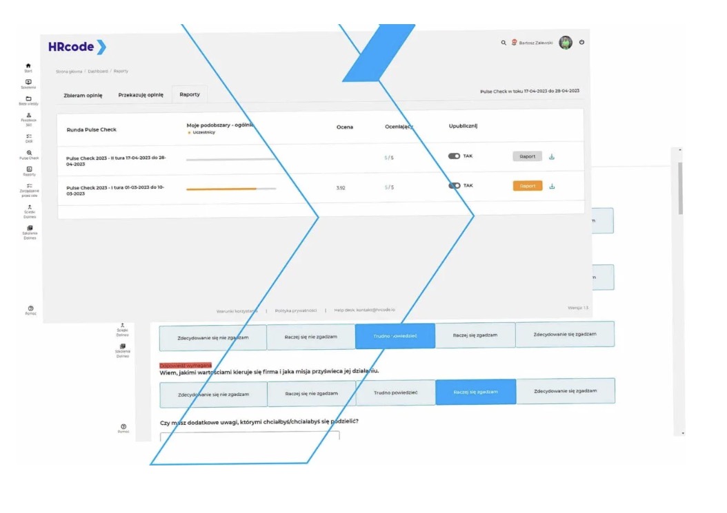 HRcode — funkcje - narzędzie Pulse Check