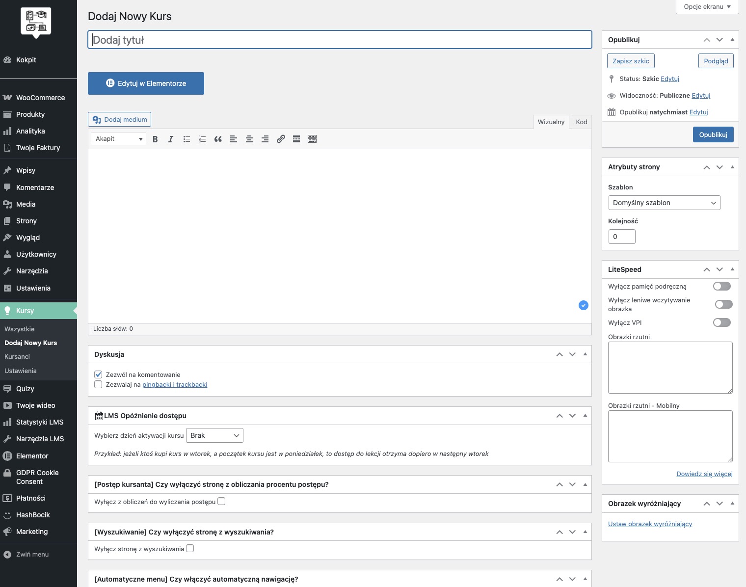 ProfitLMS — kreator strony kursu