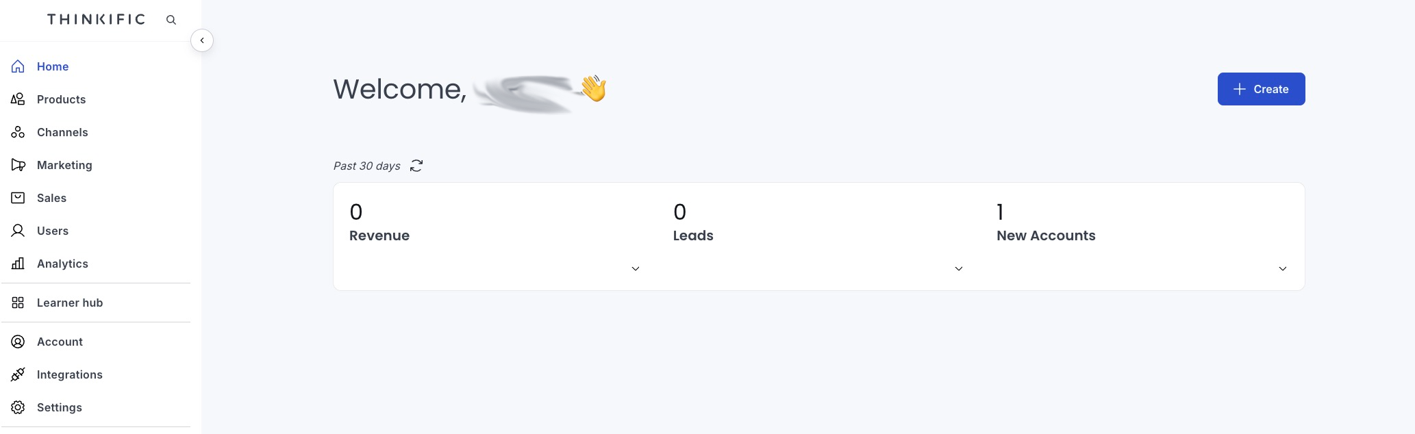 Thinkific — kokpit