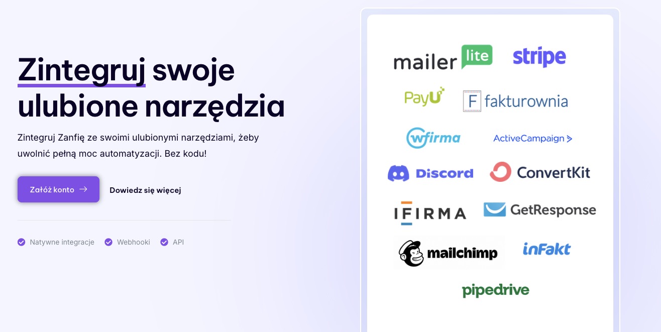 Zanfia — integracje
